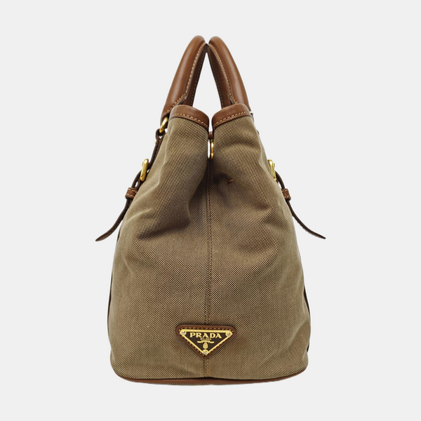 Fabric Tote Bag Brown
