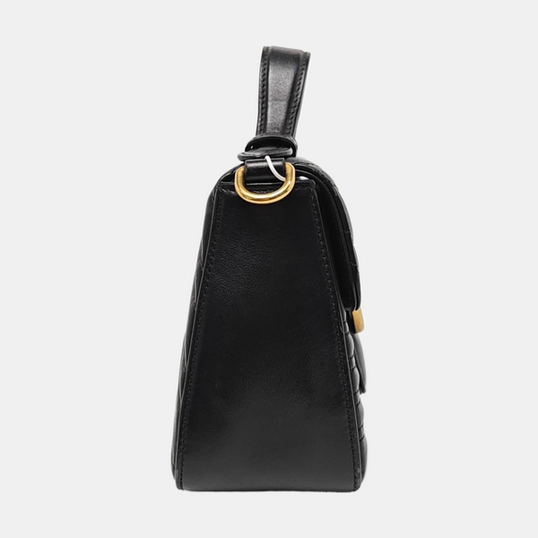GG Marmont Mini Quilted Calfskin Black