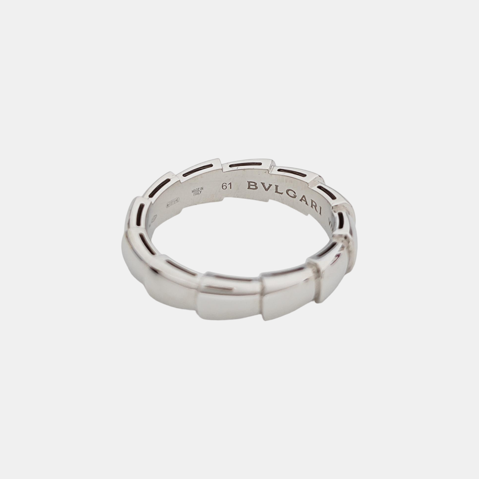 SERPENTI 18k White Gold Silver Ring EU 61