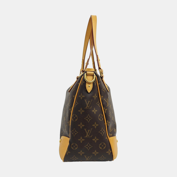 ESTRELA MM Monogram Coated Canvas Brown