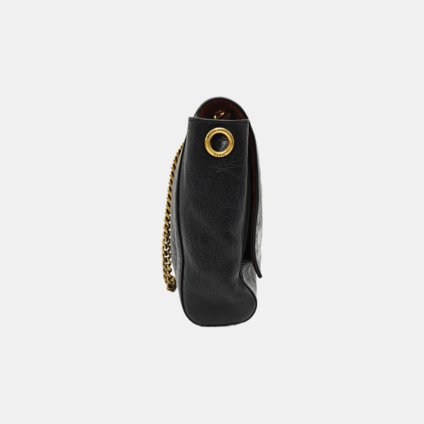 Calfskin Shoulder Bag Black