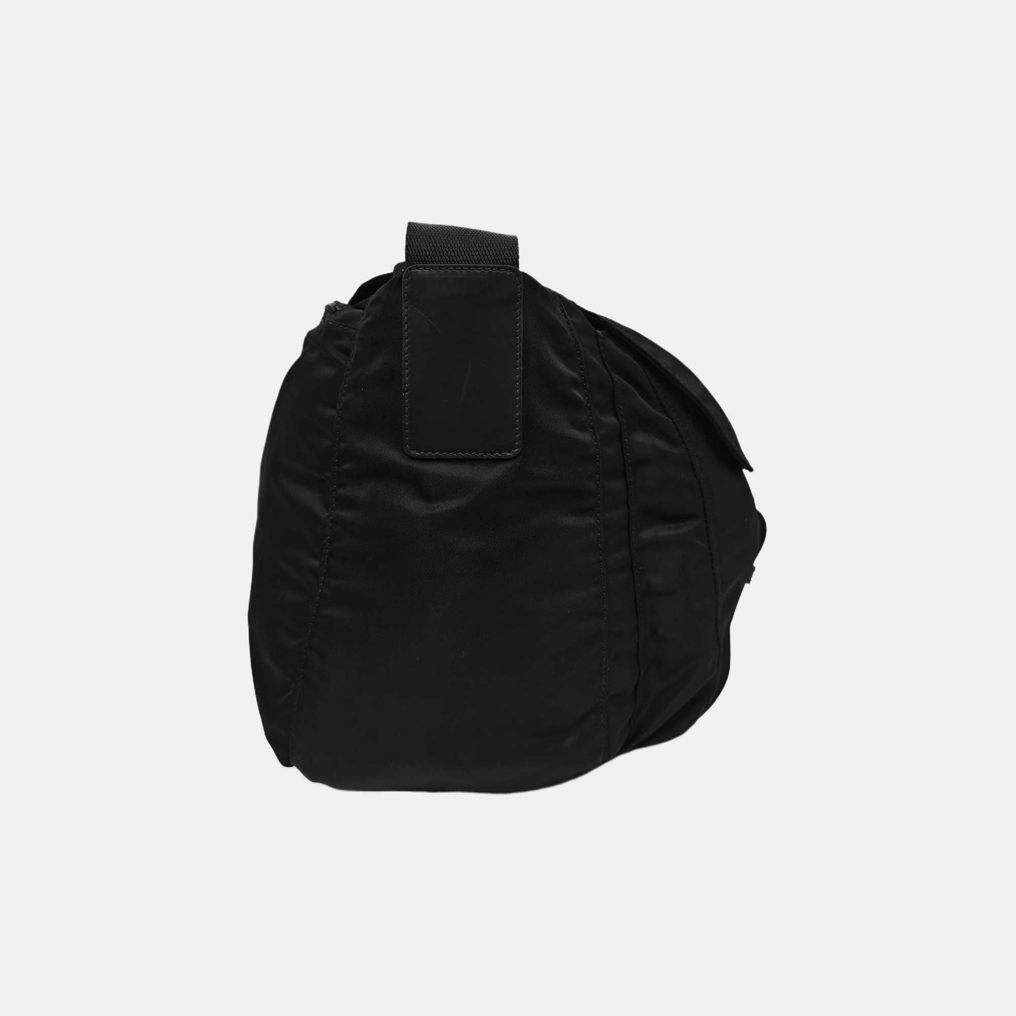 Nylon Shoulder Bag Black
