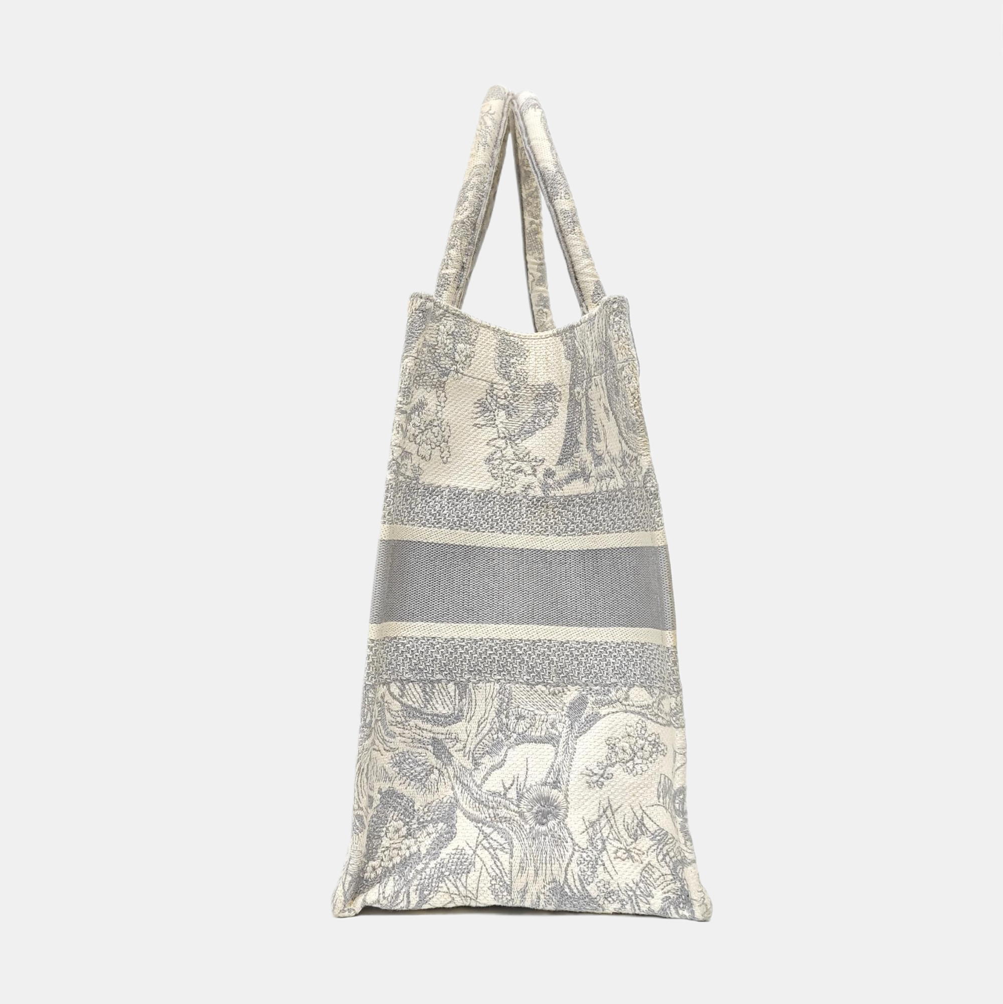 Book Tote Medium Fabric Gray