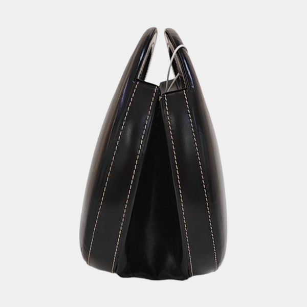 Calfskin Top Handle Bag Black