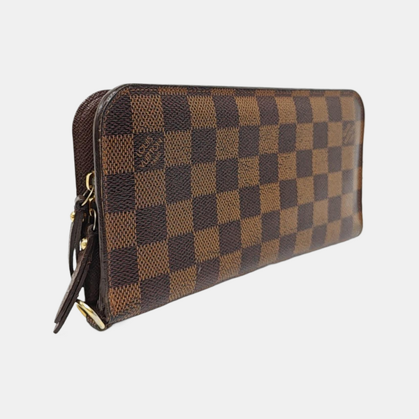 INSOLITE Damier Ebene Coated Canvas Brown Wallet