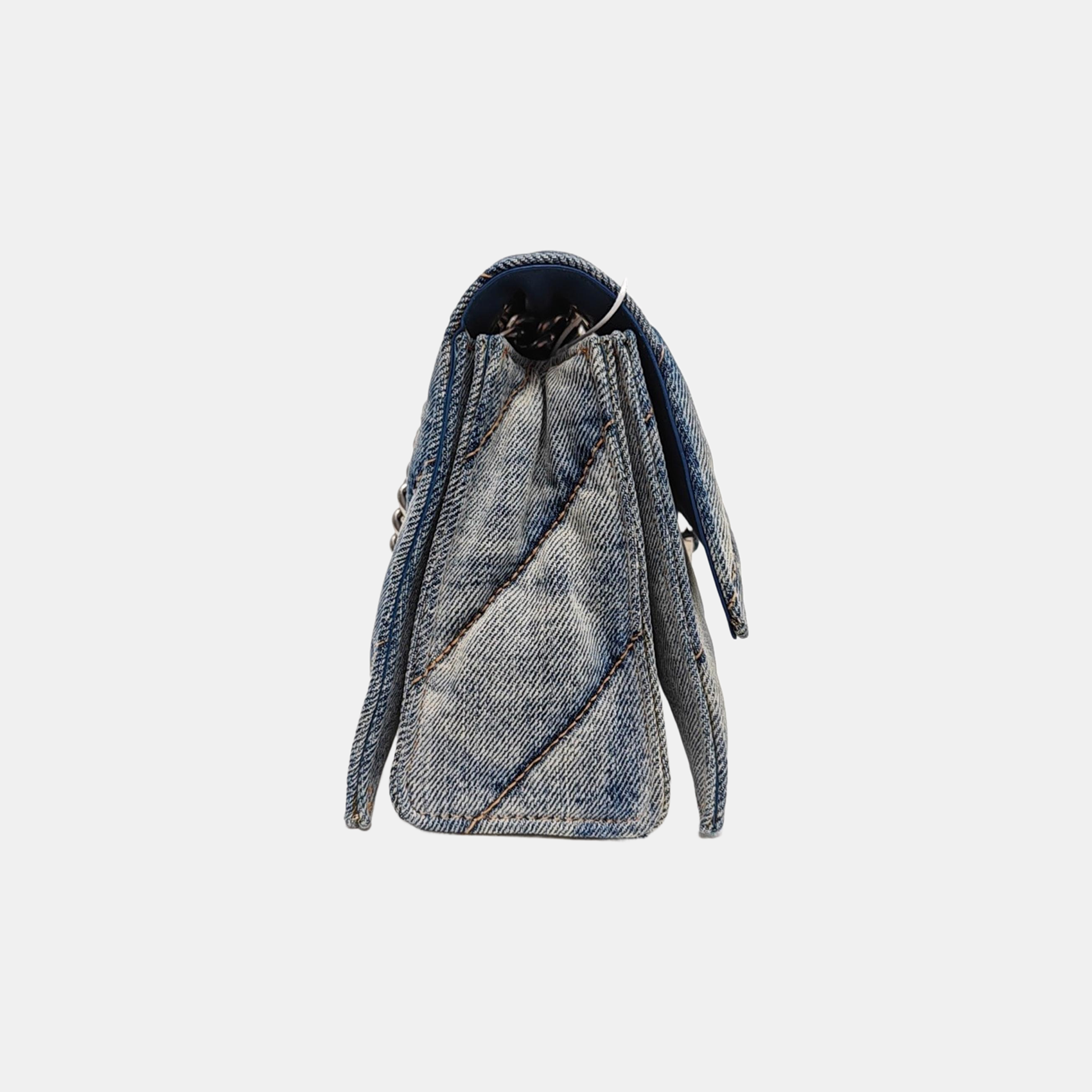 Crush Small Quilted Denim Blue