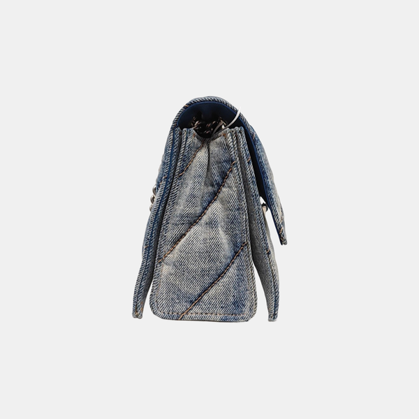 Crush Small Quilted Denim Blue