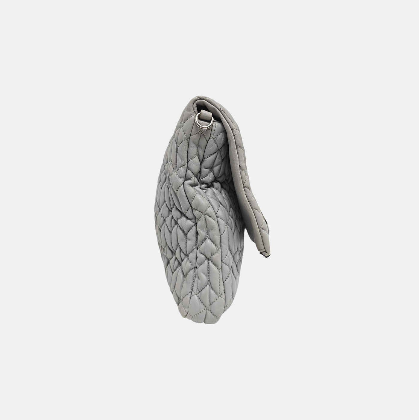 Crystal Quilted Lambskin Gray