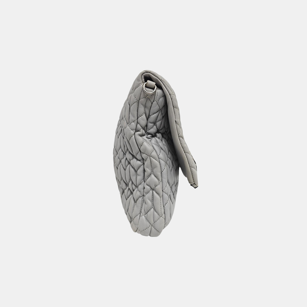 Crystal Quilted Lambskin Gray