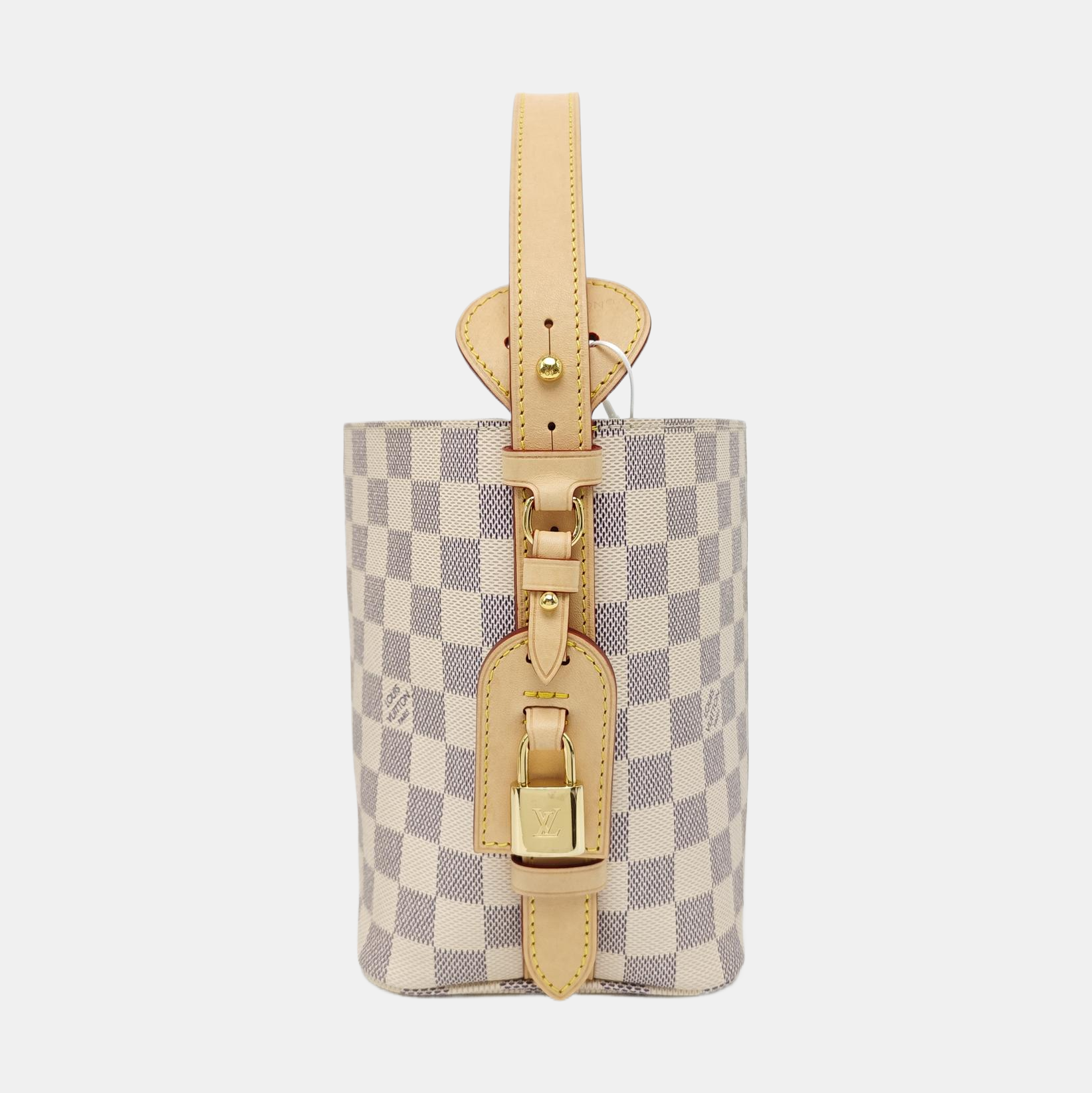 ALL IN PM Damier Azur Coated Canvas White