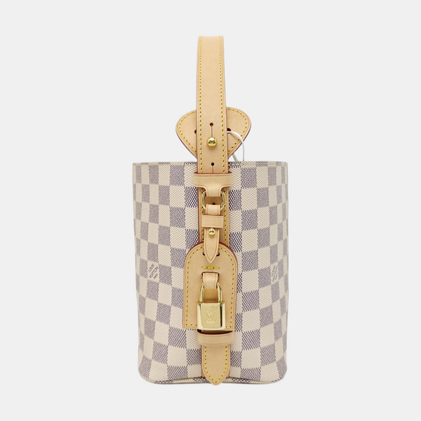 ALL IN PM Damier Azur Coated Canvas White