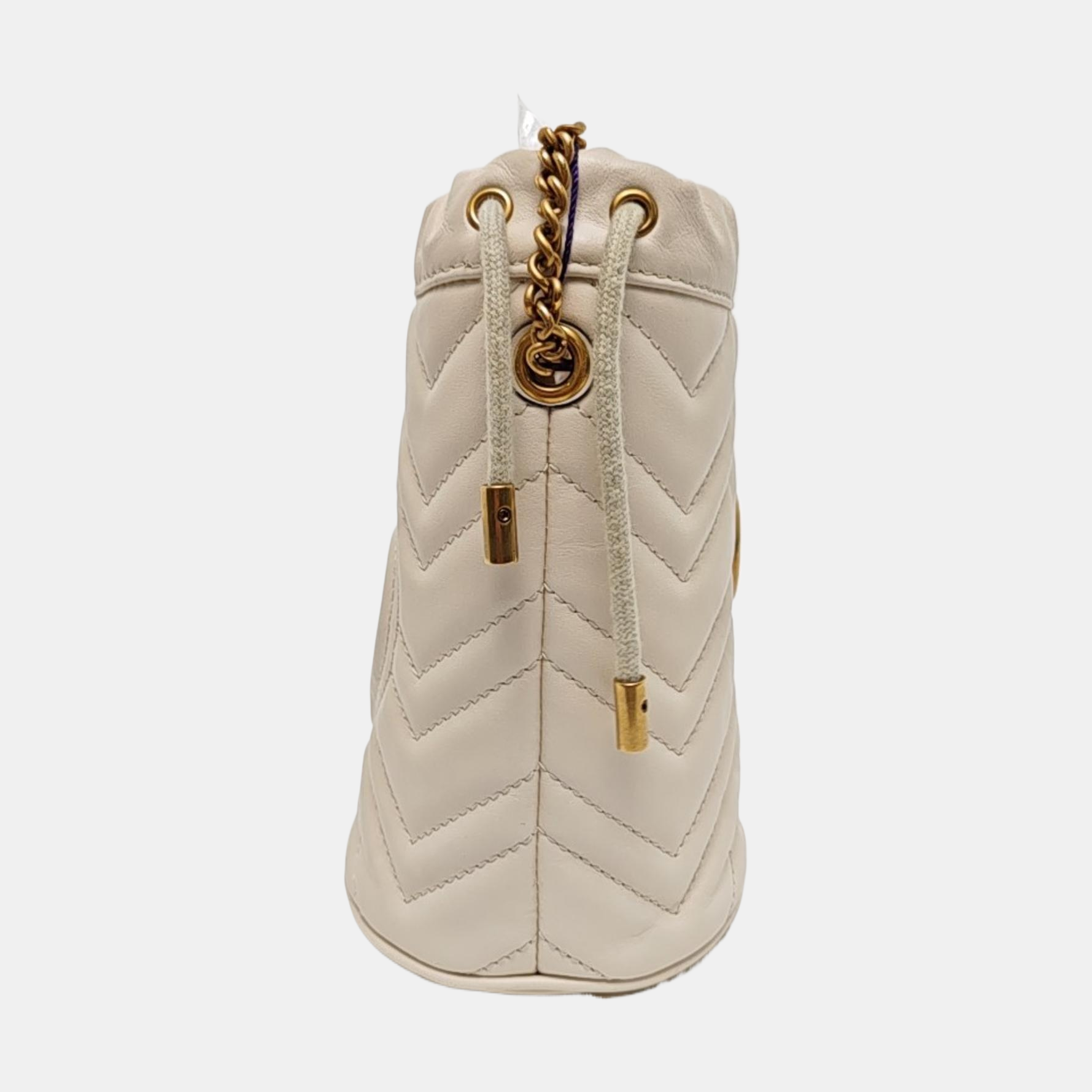 GG Marmont Mini Quilted Calfskin White
