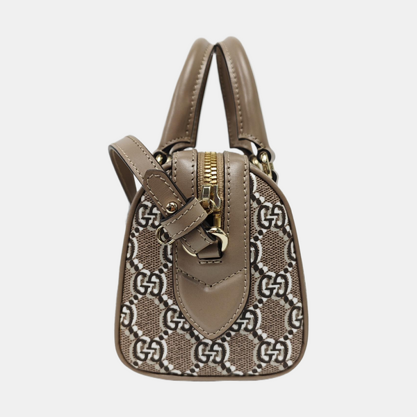 Monogram Coated Canvas Shoulder Bag Super Mini Gray