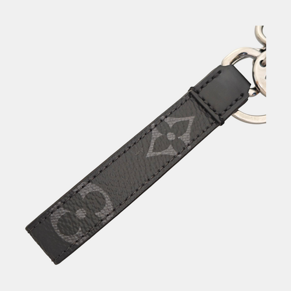 Coated Canvas Bag Charm Black