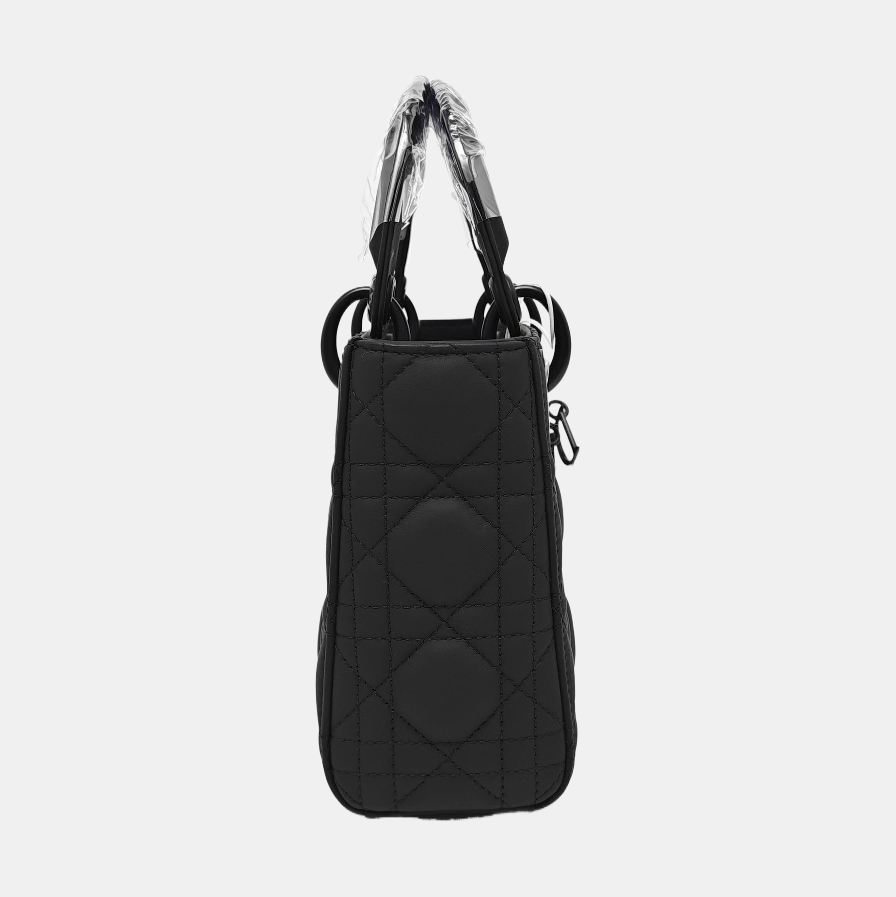 Lady Dior Mini Cannage Lambskin Black