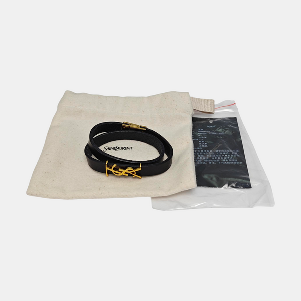 Leather Black Bangle