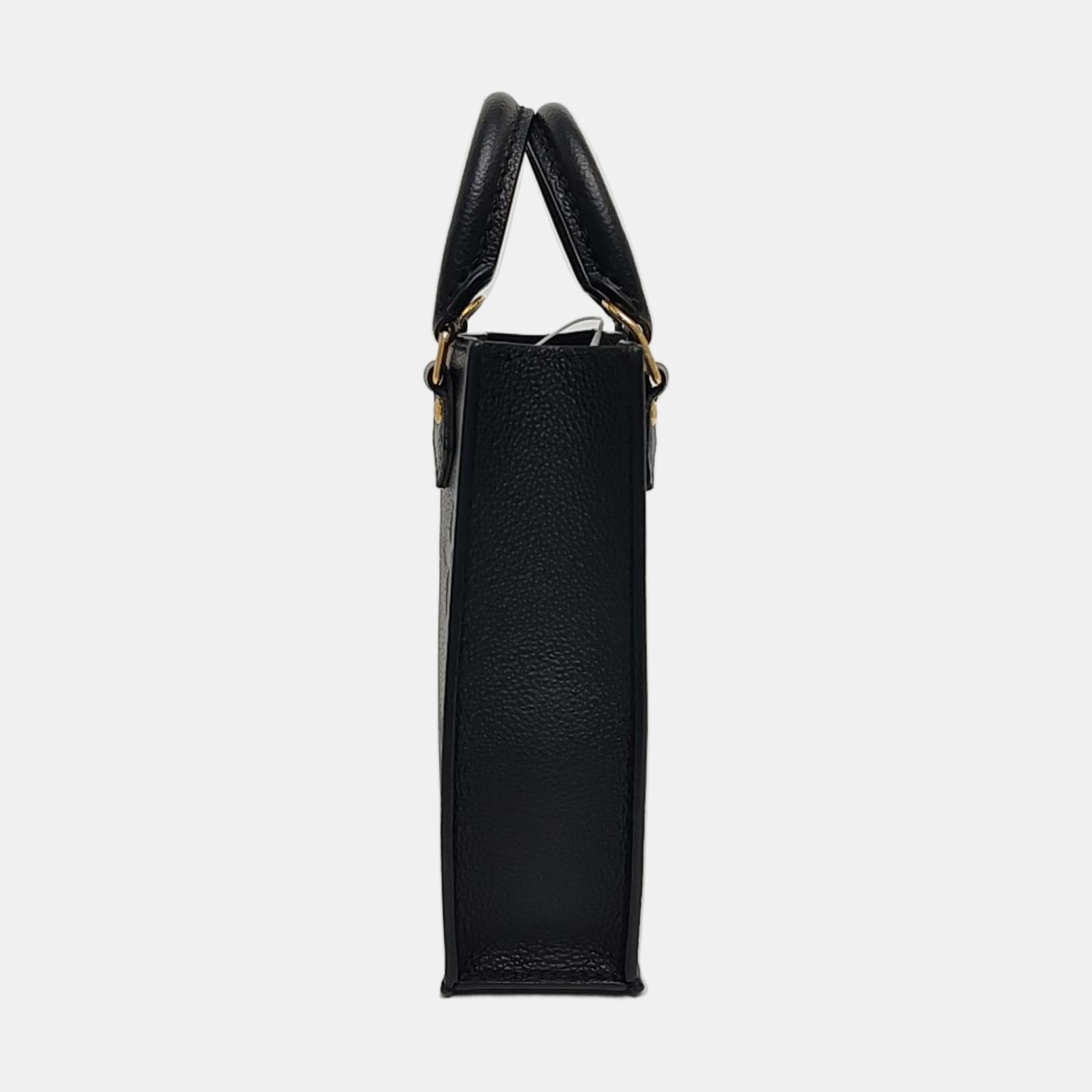 SAC PLAT Mini Calfskin Black