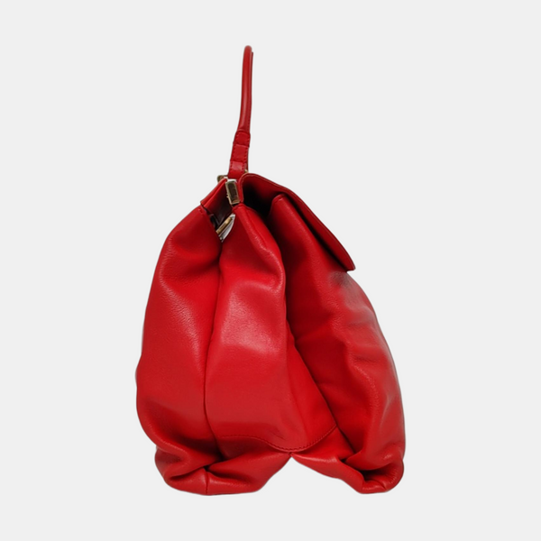 Calfskin Crossbody Bag Red