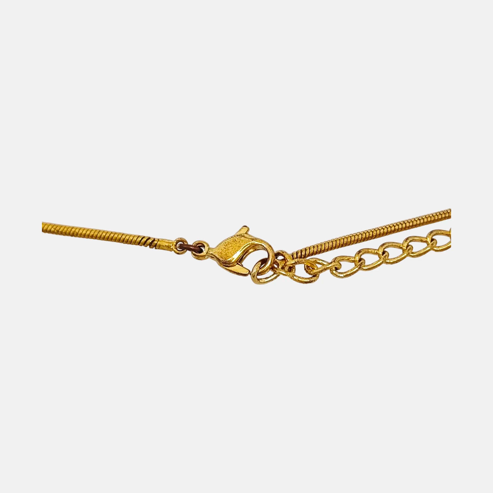 Twist Round Metal Gold Necklace