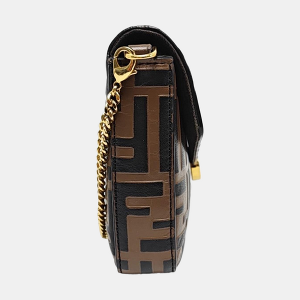 Calfskin Crossbody Bag Brown