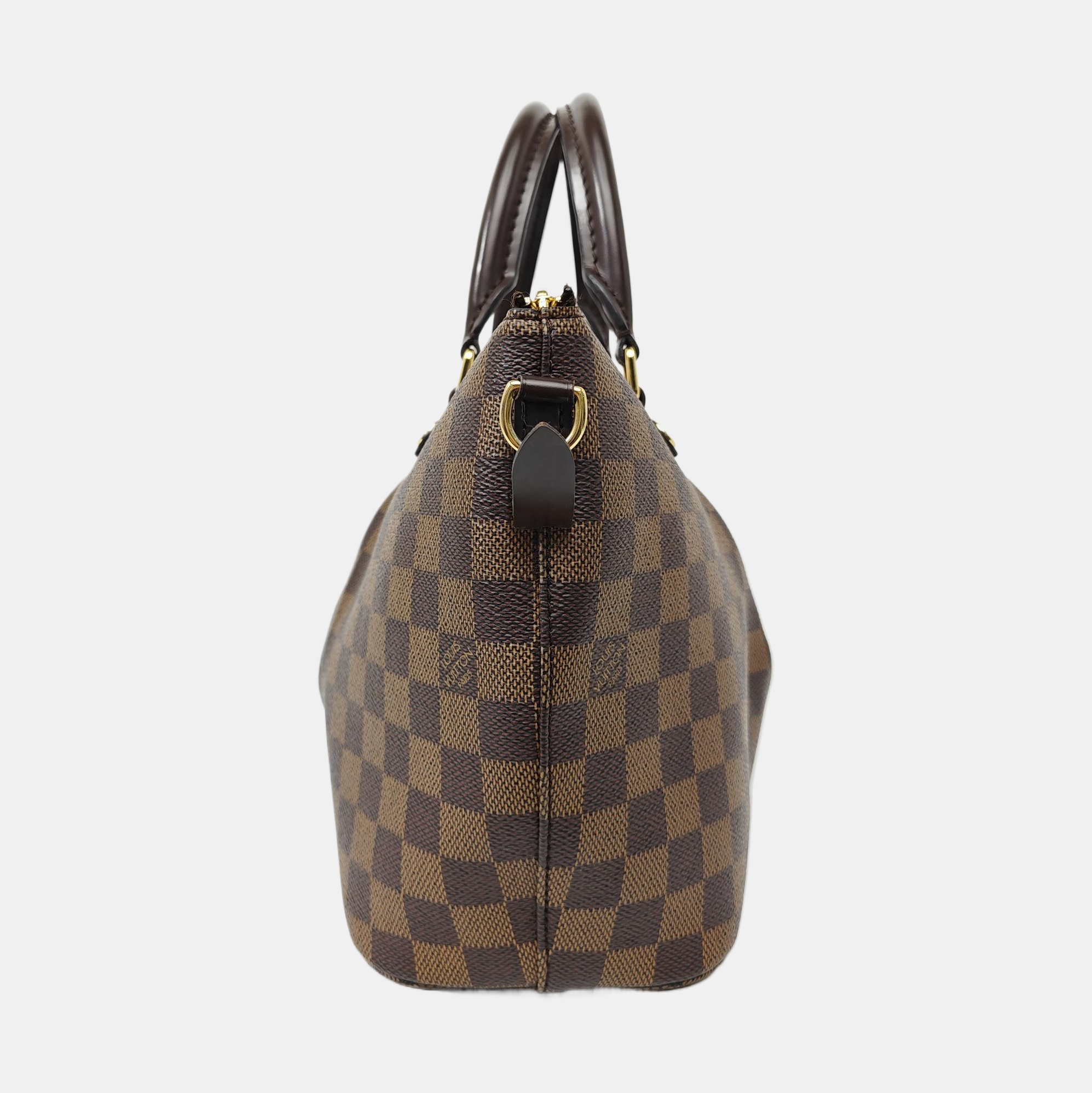 SIENA Damier Ebene Coated Canvas Brown