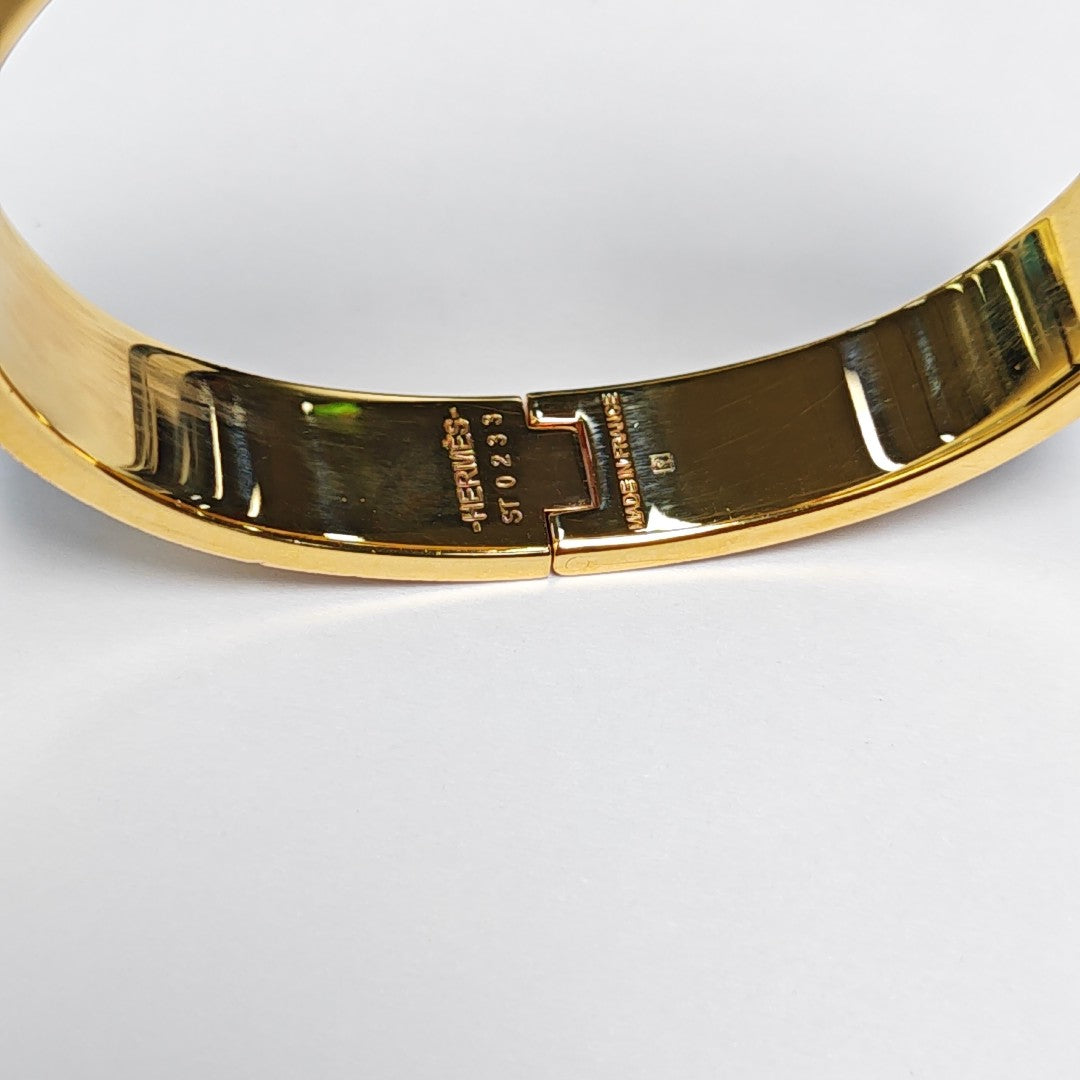 Clic H Metal Gold Bangle