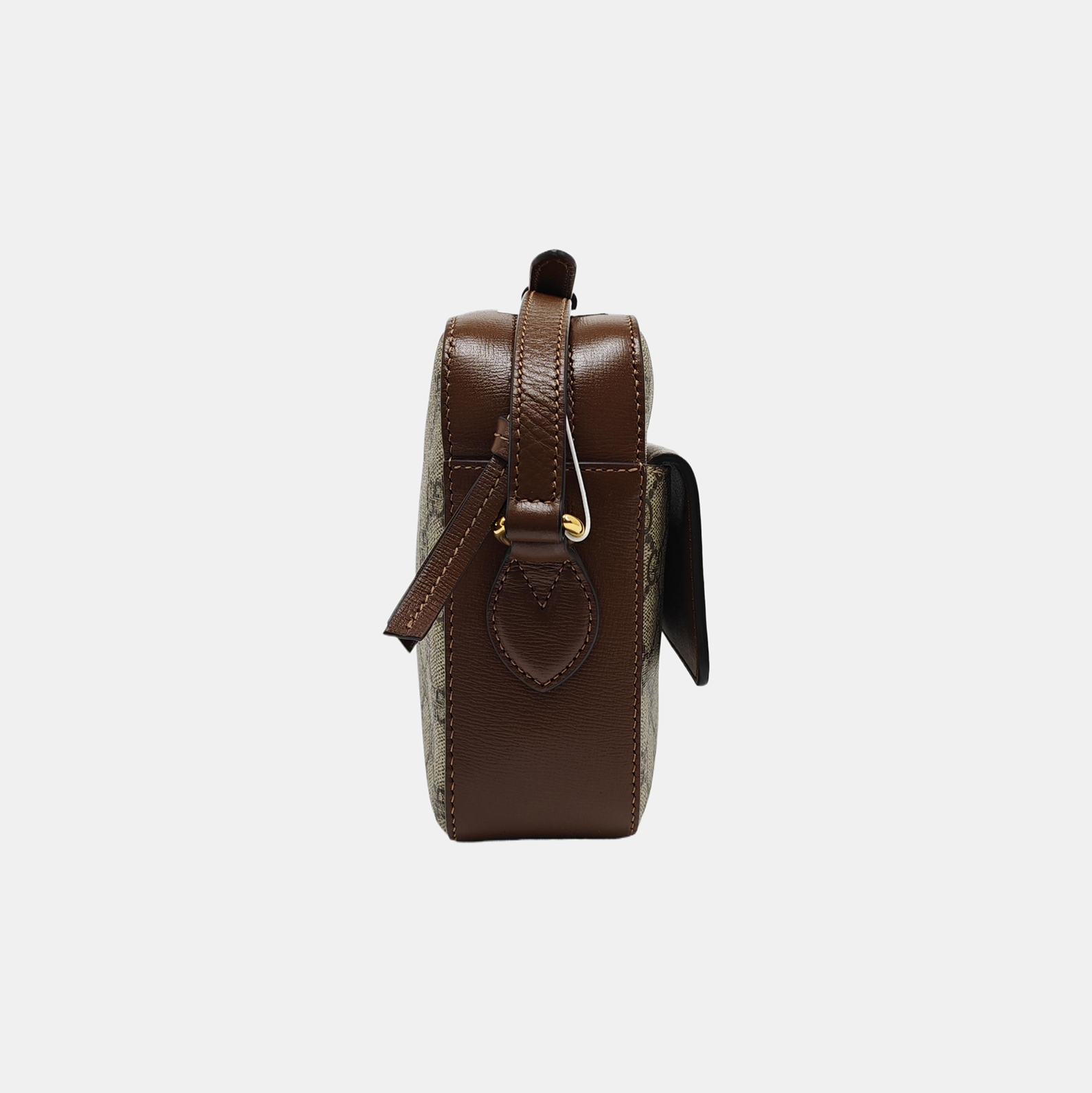 Authenticated pre-owned  Horsebit 1955 Small Coated Canvas Beige - Shoulder Bag at Looply