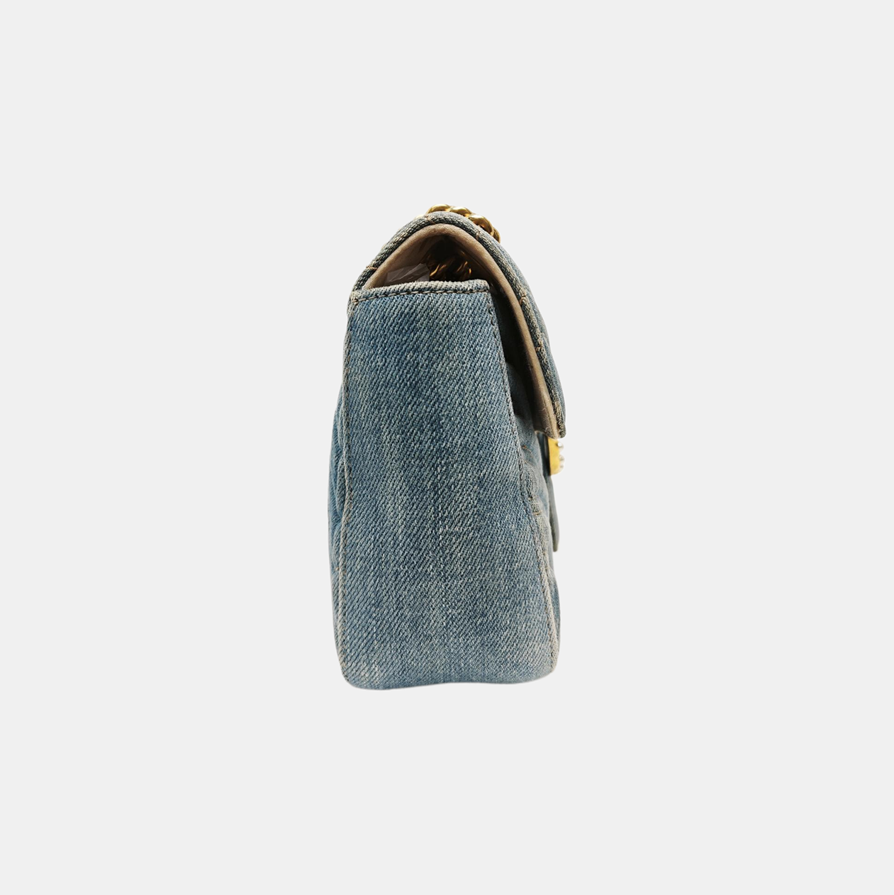GG Marmont Medium Quilted Denim Blue
