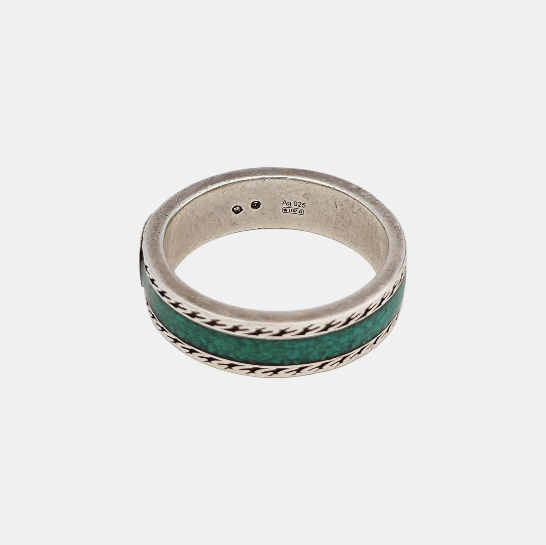 Interlocking G 925 Sterling Silver Ring HK 19
