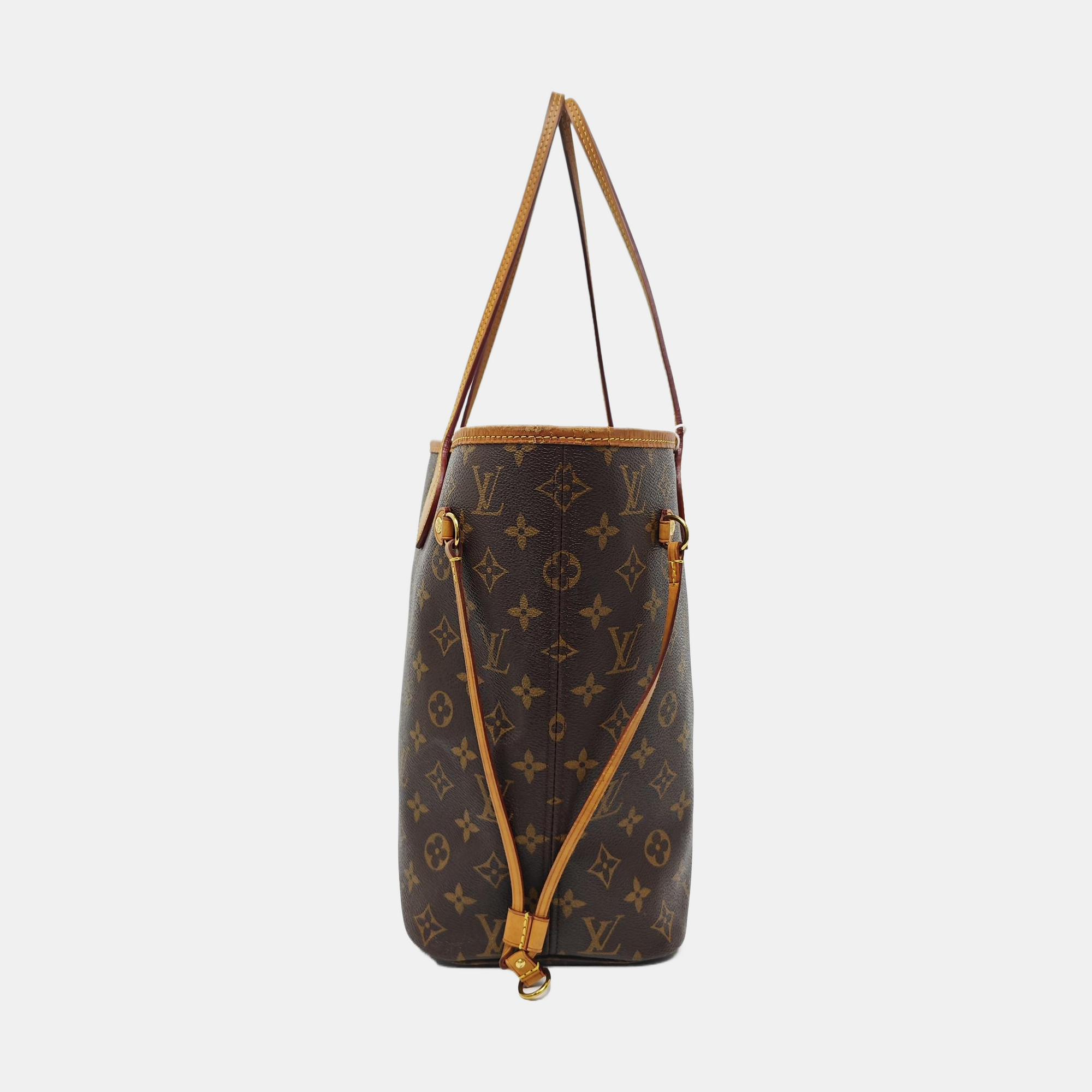 NEVERFULL MM Monogram Coated Canvas Brown