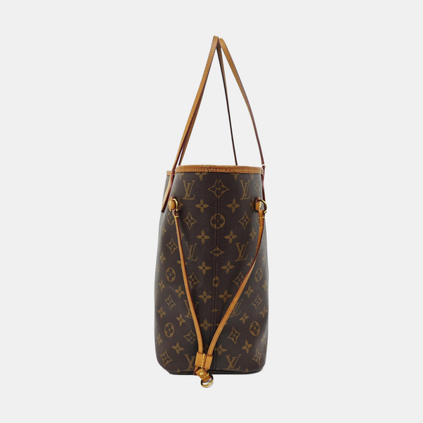 NEVERFULL MM Monogram Coated Canvas Brown