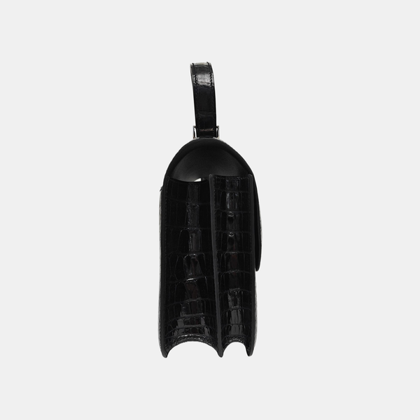 Constance 23 Shiny Porosus Crocodile Black