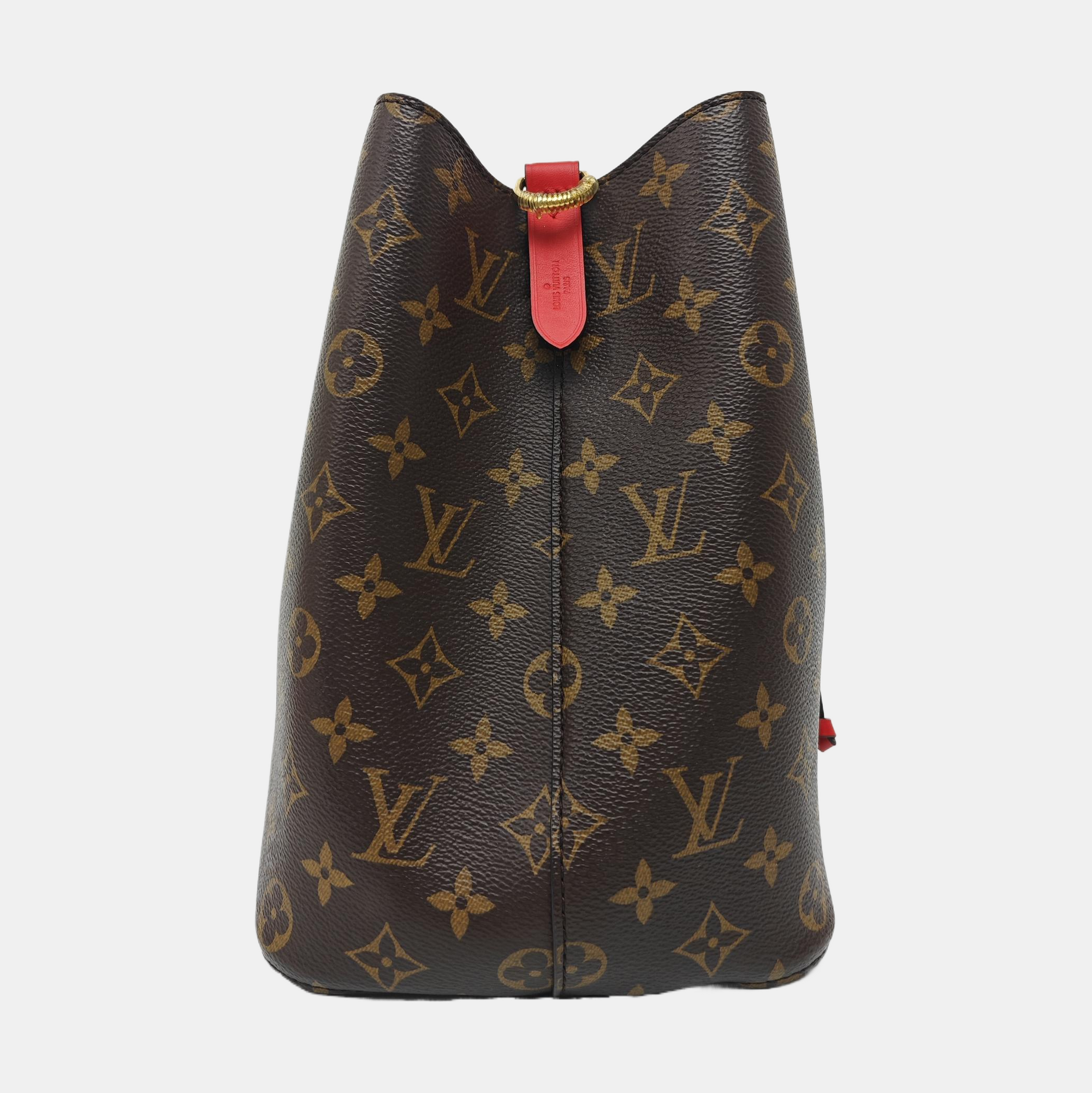 NÉONOÉ MM Monogram Coated Canvas Brown