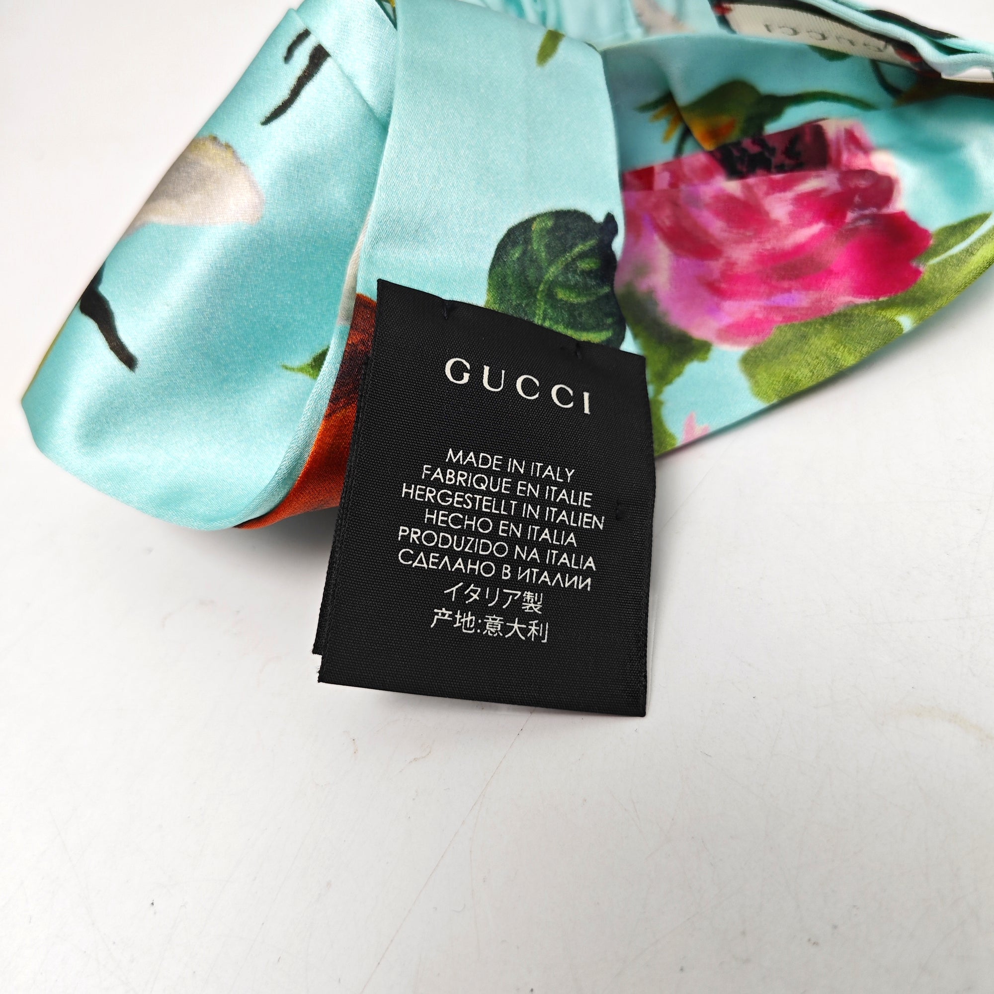 Mulberry Silk Headband Blue