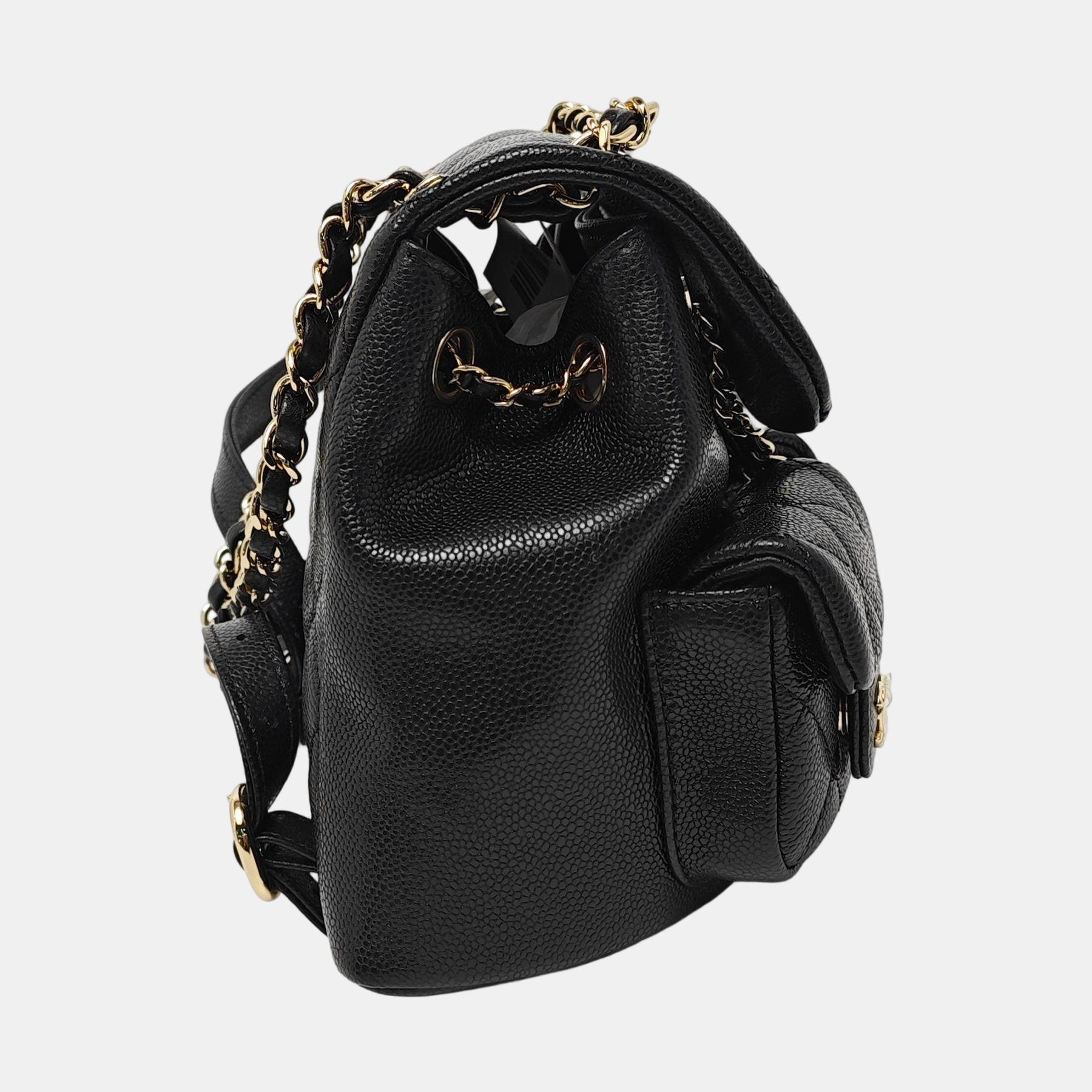DUMA Small Quilted Grained Calfskin Black