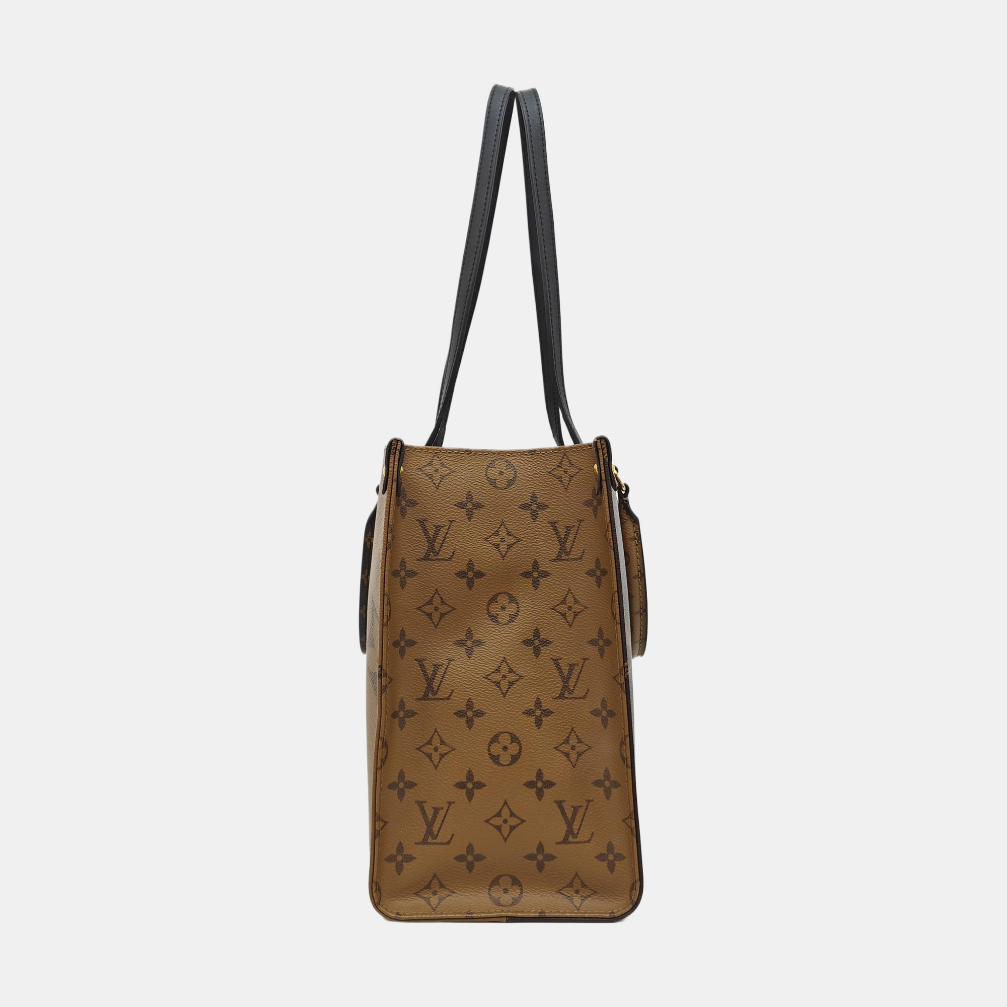 ONTHEGO MM Monogram Coated Canvas Brown