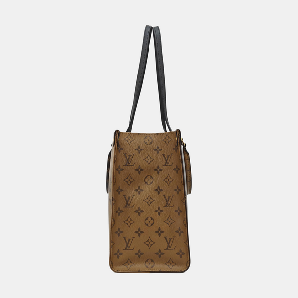 ONTHEGO MM Monogram Coated Canvas Brown