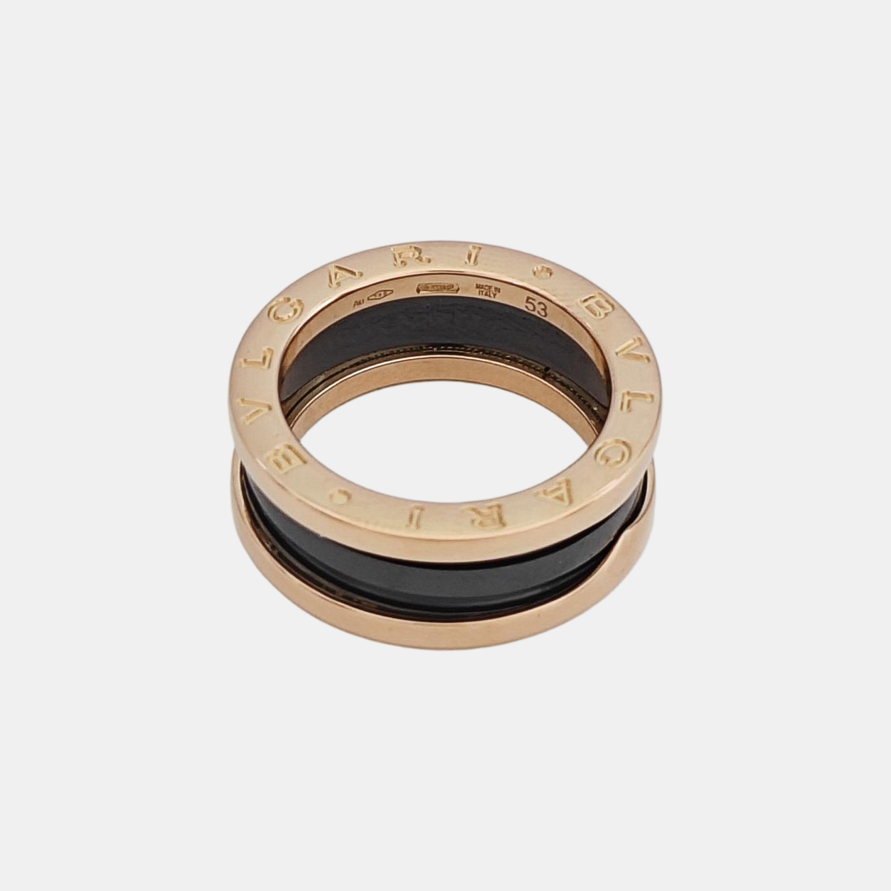 B.ZERO1 18k Rose Gold Ring EU 53