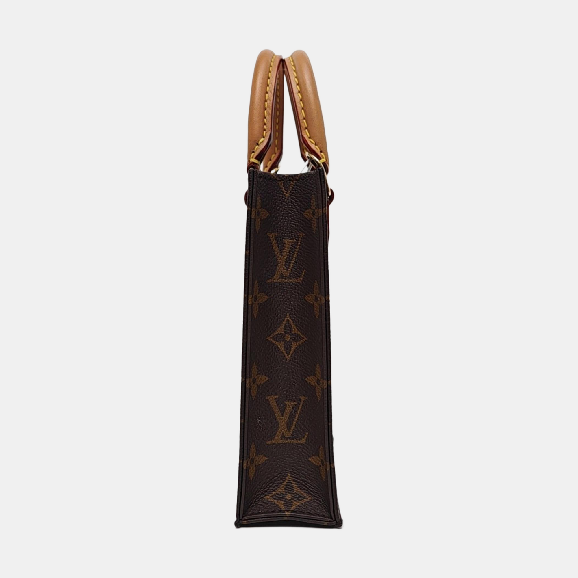 SAC PLAT Mini Monogram Coated Canvas Brown