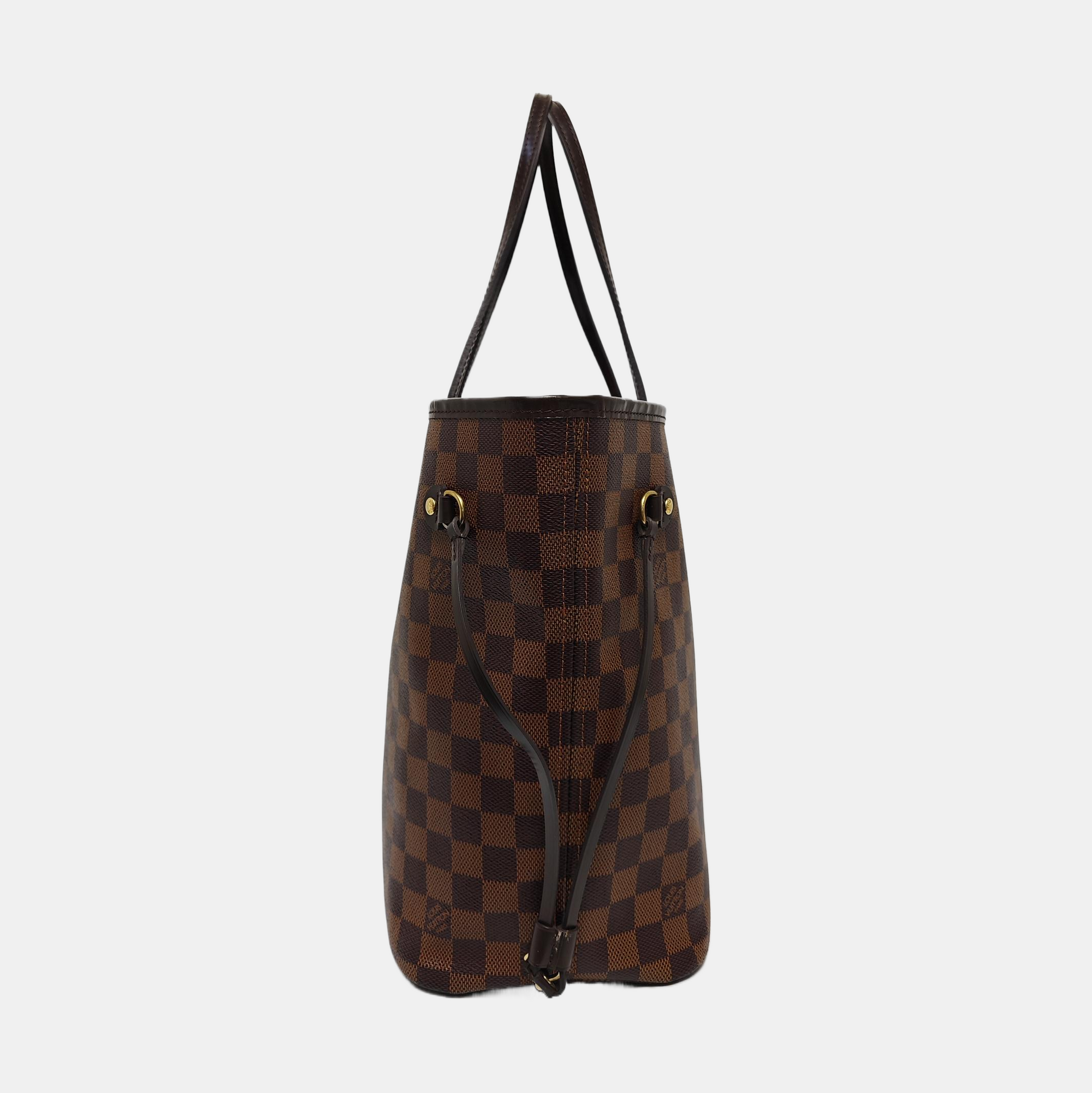 NEVERFULL MM Damier Ebene Coated Canvas Brown