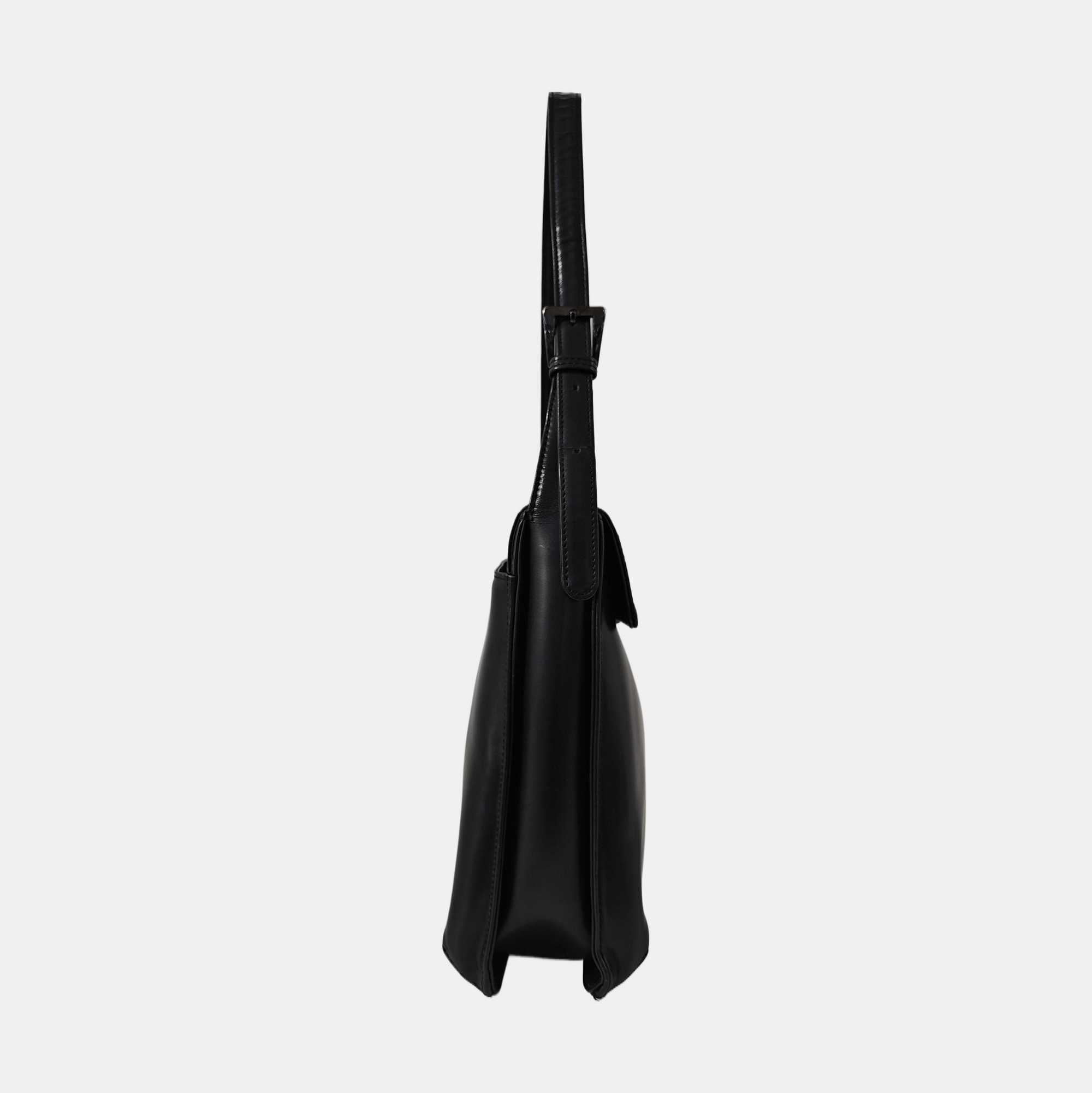 Calfskin Shoulder Bag Black