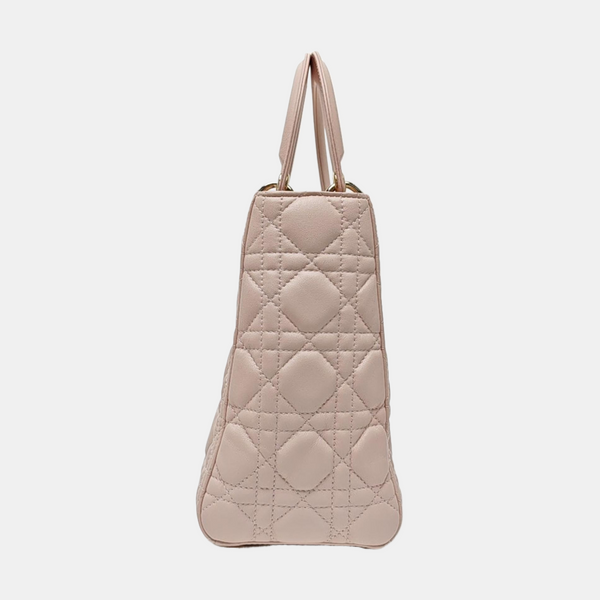 Lady Dior Medium Cannage Lambskin Pink