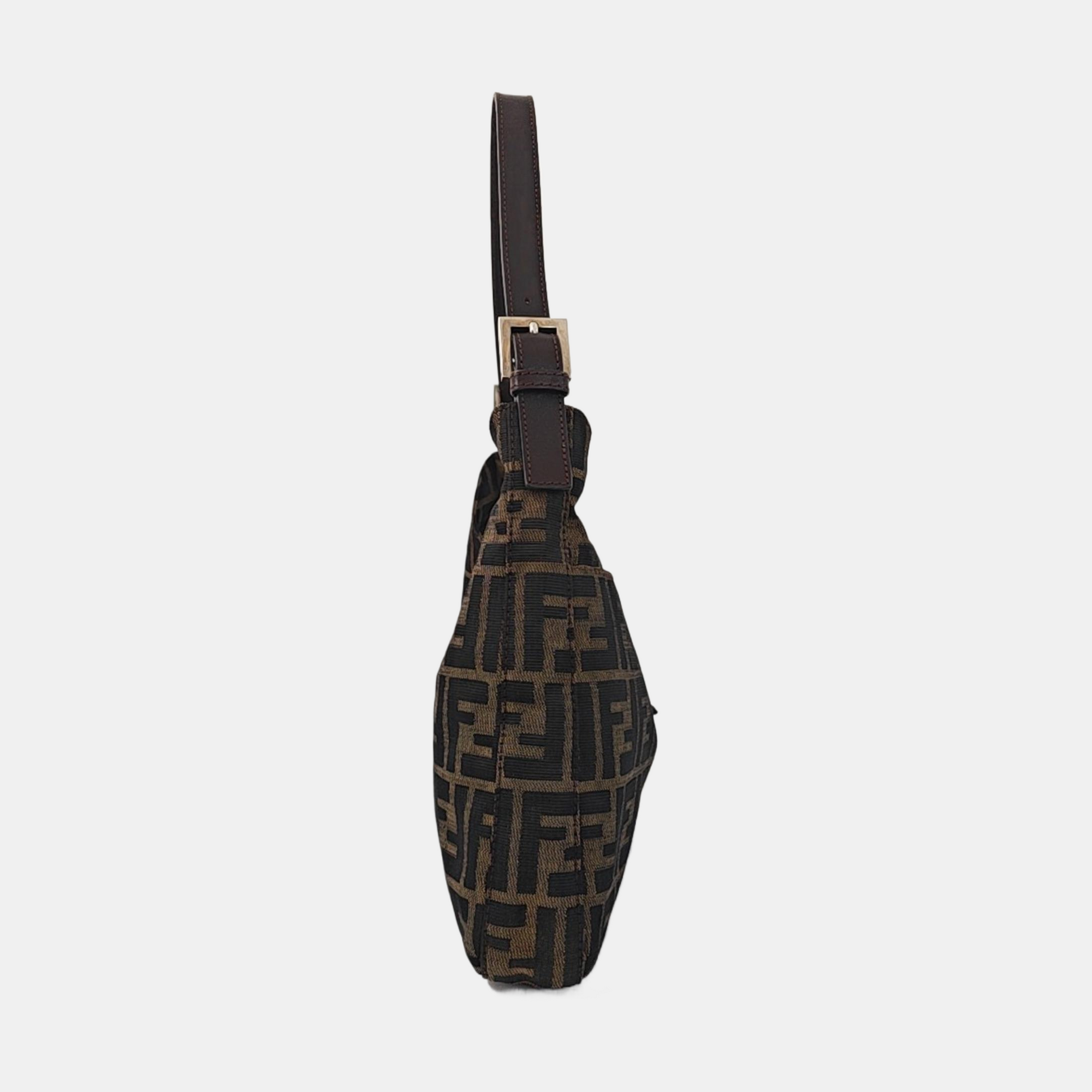 Fabric Shoulder Bag Brown