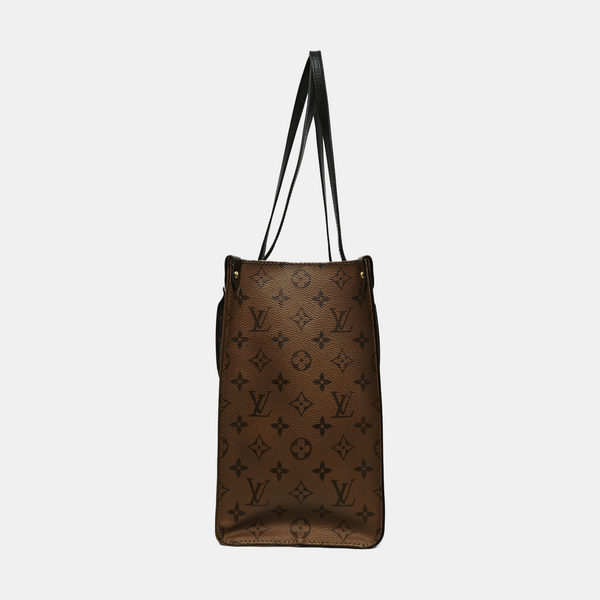 ONTHEGO MM Monogram Coated Canvas Brown