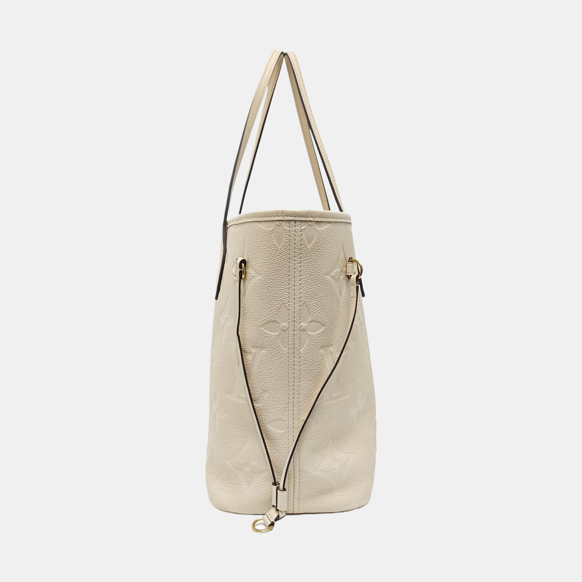 NEVERFULL MM Monogram Calfskin White