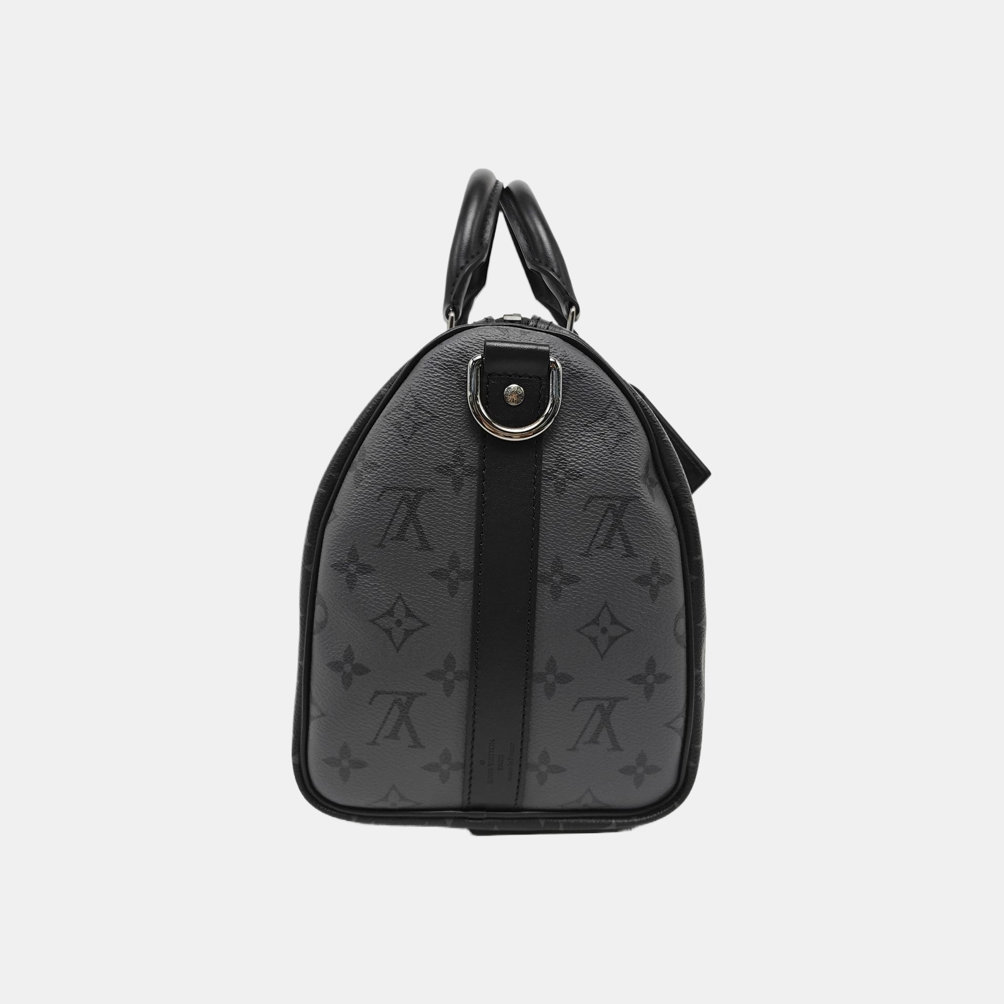 KEEPALL 35 Monogram Coated Canvas Black