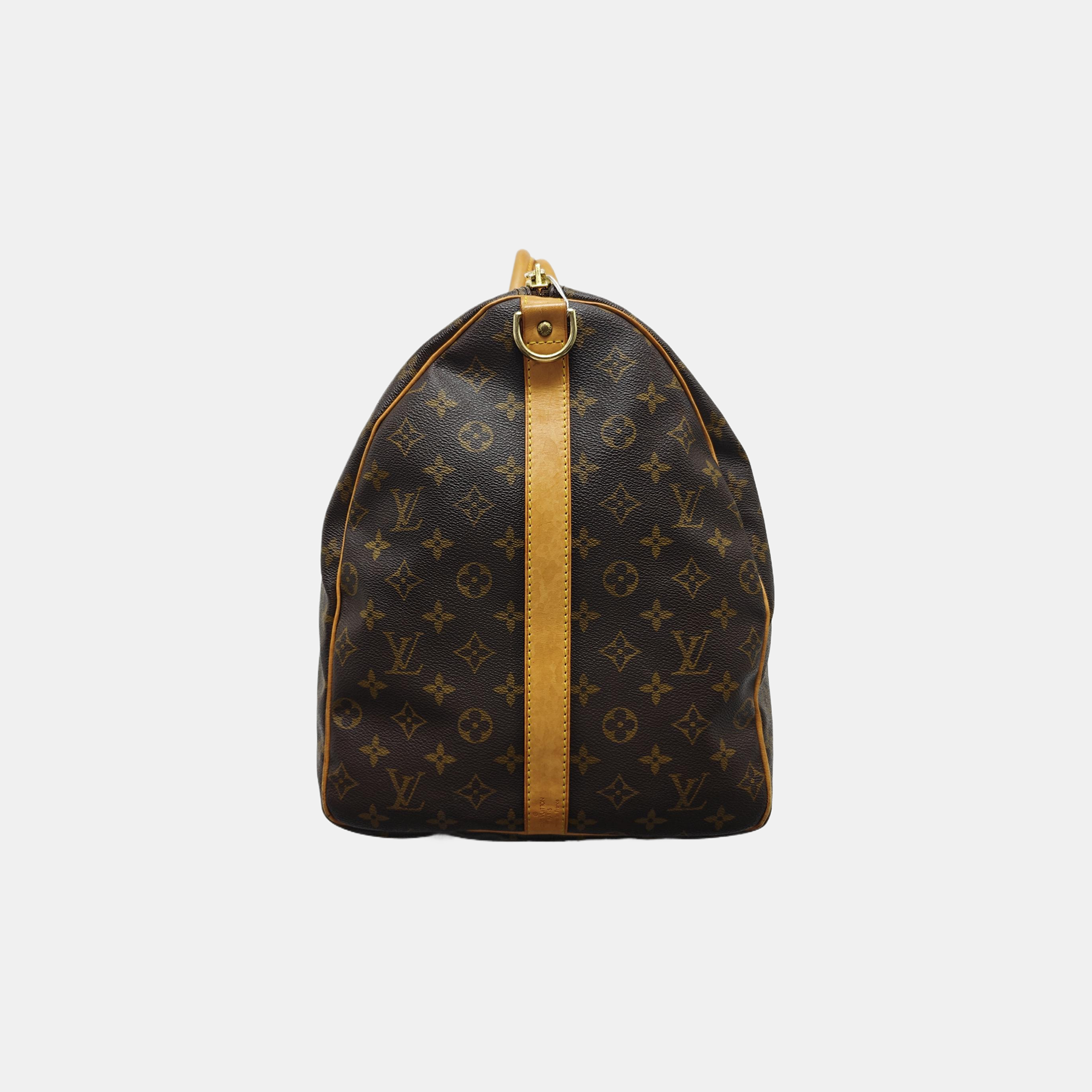 KEEPALL 60 Monogram Coated Canvas Brown