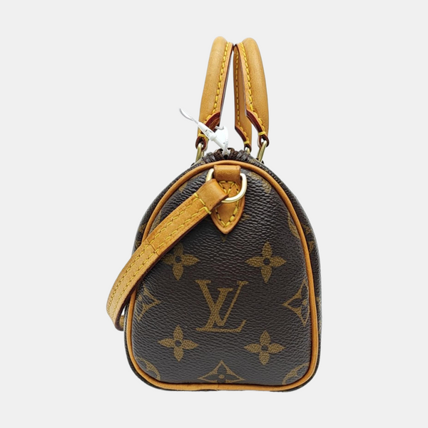 SPEEDY Nano Monogram Coated Canvas Brown