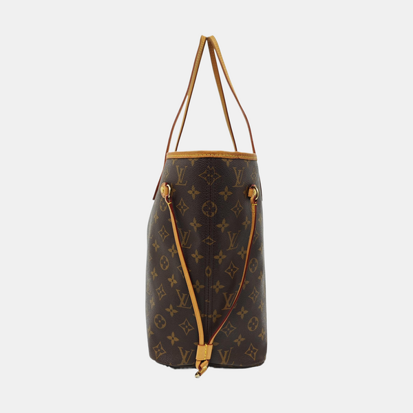 NEVERFULL MM Monogram Coated Canvas Brown