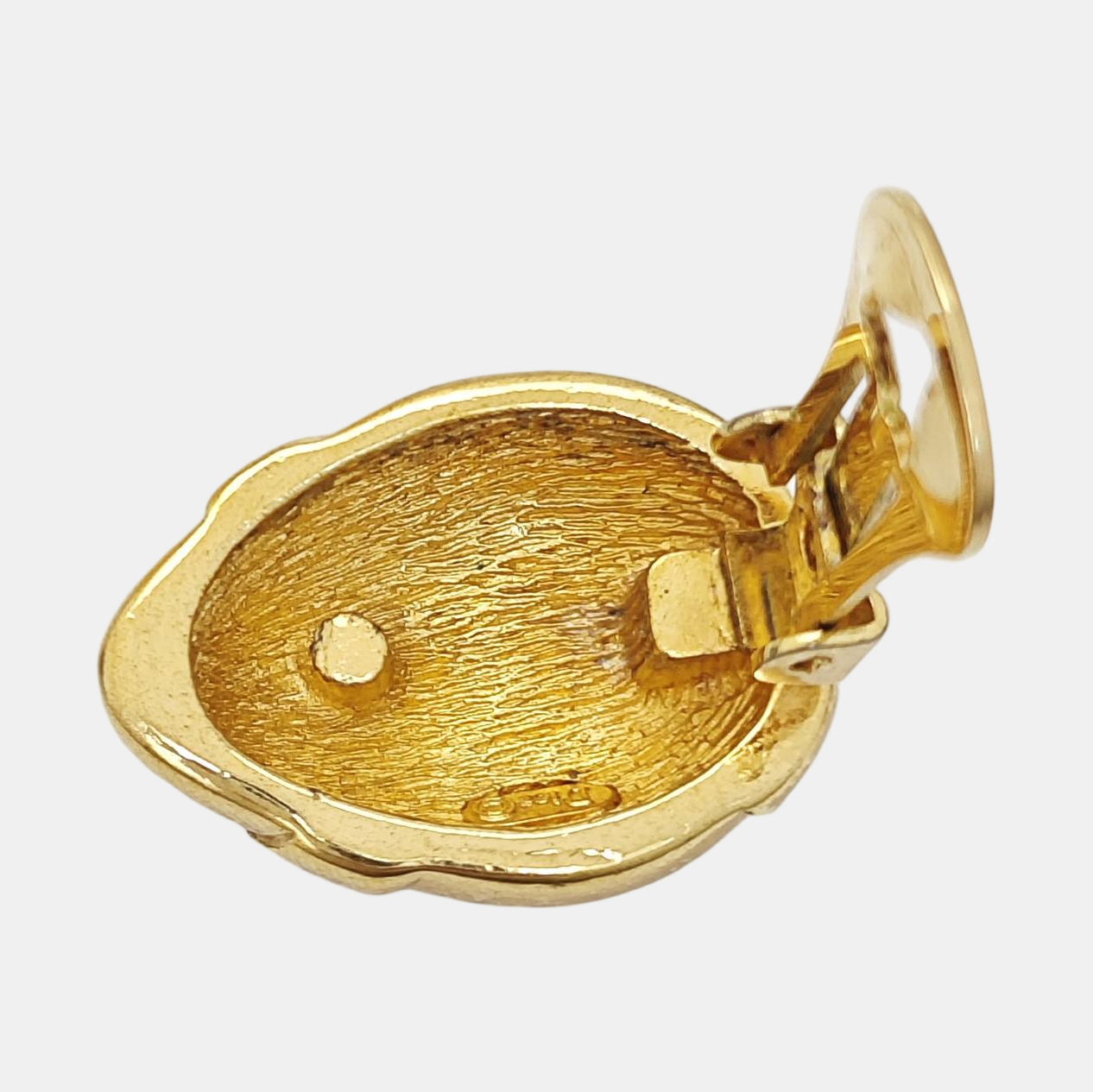 Metal Gold Clip On Earrings